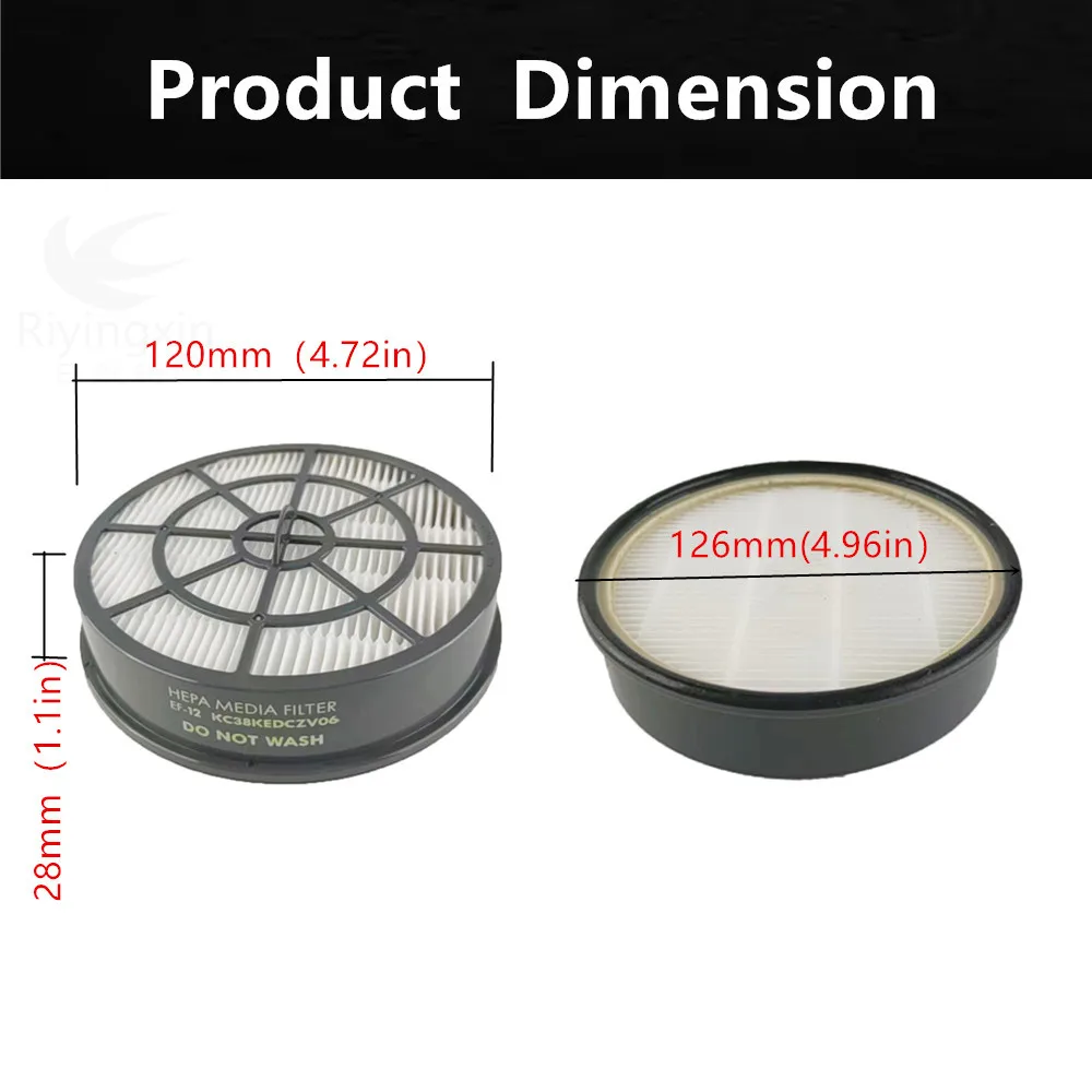 Vacuum Cleaner Filter for Media EF-12 Part #  20-60512 KC38KEDCZV06 60512.10135 10325 10335 31210 31220 31230 DU3018