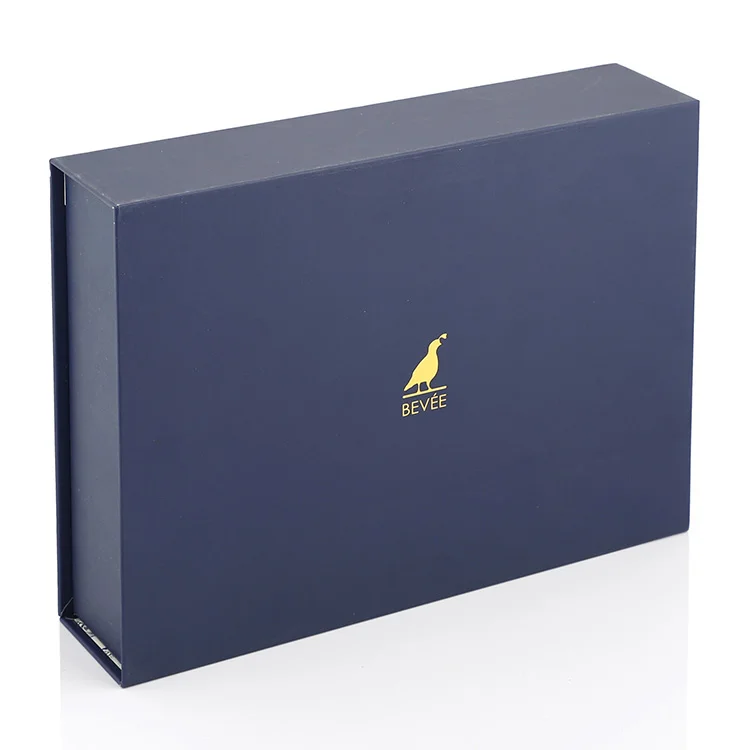 Plain Printed Magnetic Closure Flap Elegant Bespoke Paper Cardboard Gift Boxes With Hinged Lid