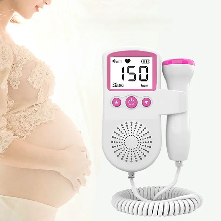 Curve Display Factory Portable Ultrasonic Heart Rate Price Pocket Size Doppler Fetal baby heartbeat monitor