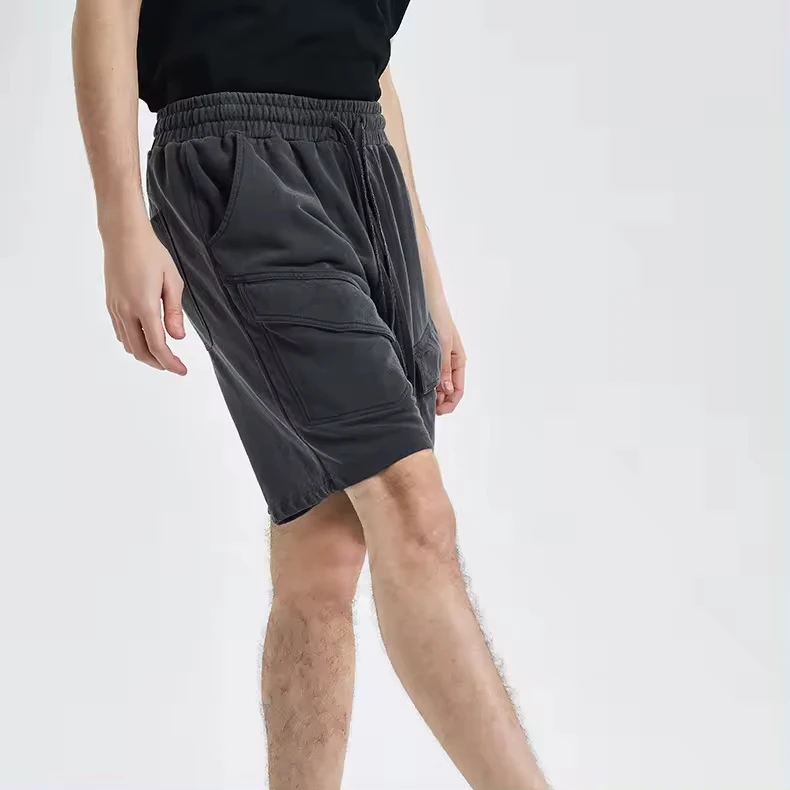High Quality Heavyweight Cotton Vintage Washed Shorts Plain Blank Plus Size Hiking Shorts Men