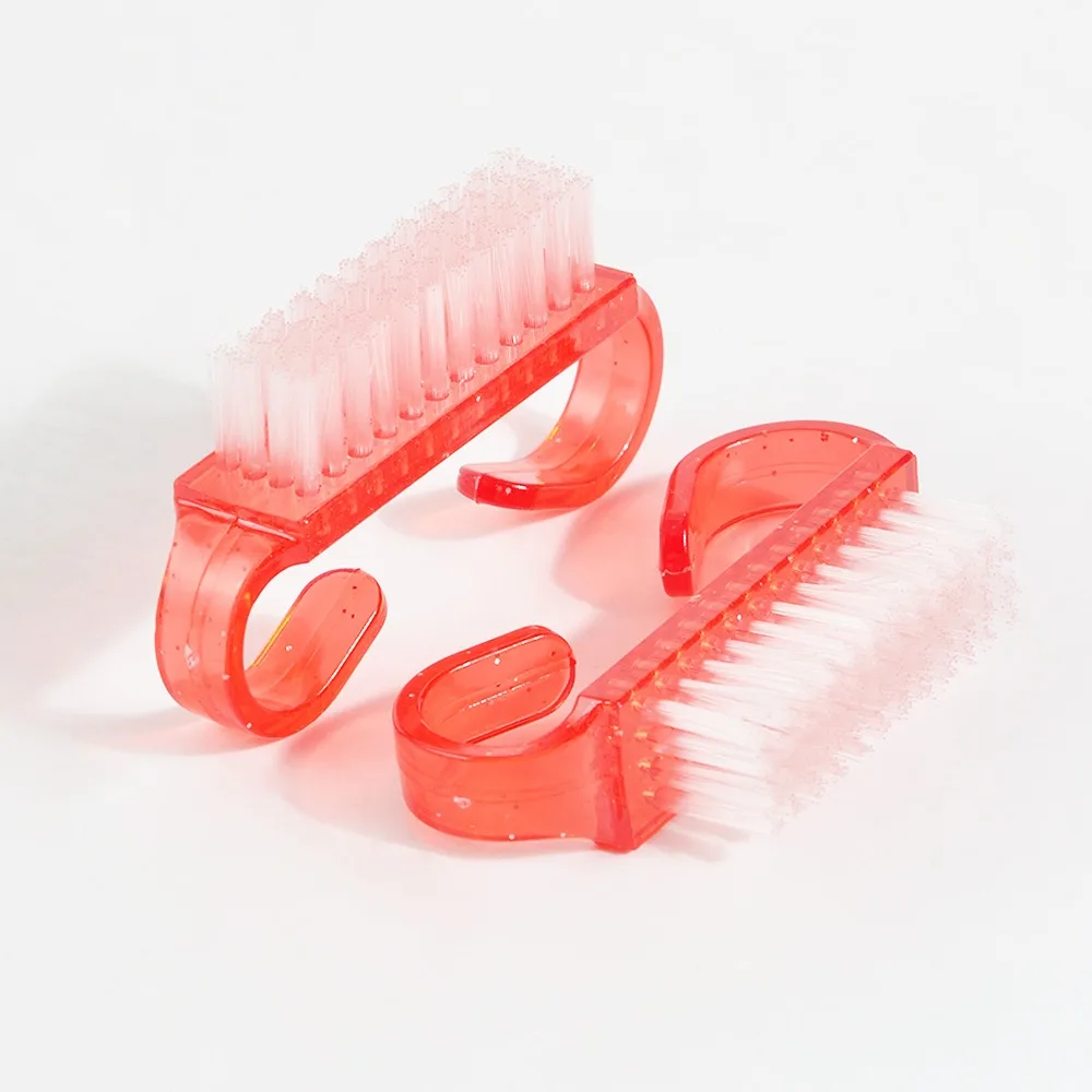 Nail Art Care Manicure Tools with Plastic Handle UV Gel compatible Nail Horn Dust Brush for Cleaning Crystal Nail Brush