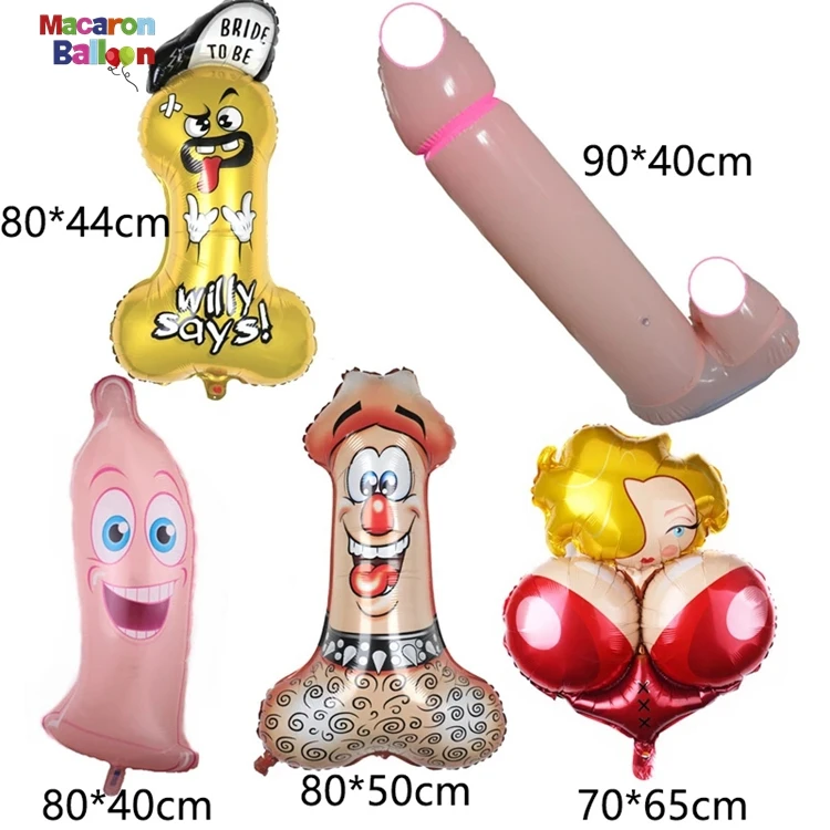 Big Willy Penis Funny Balloon Bachelorette Party Inflatable Penis Ballons Hen Night Adult Hen Party Inflatable Willy Props Y142