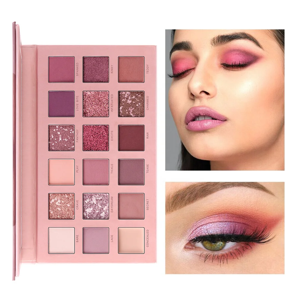 MISS ROSE NEW Cosmetics Professional high pigmented 18 Color Eye Shadow Makeup Glitter Eyeshadow Palette