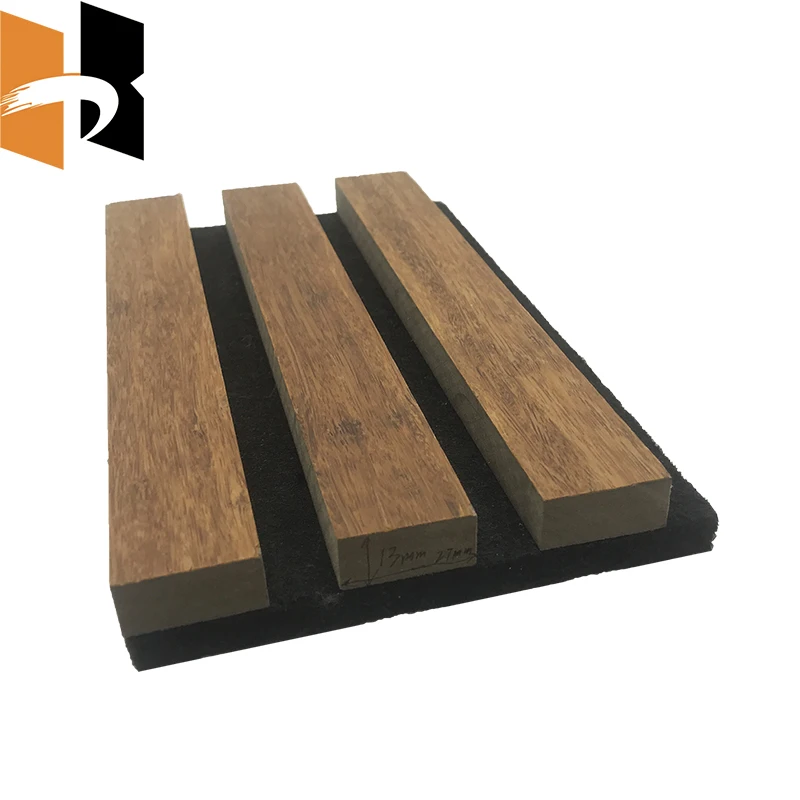 Interior Decorative Flexible Wooden Slatted Acoustic Wall Panel 600mm