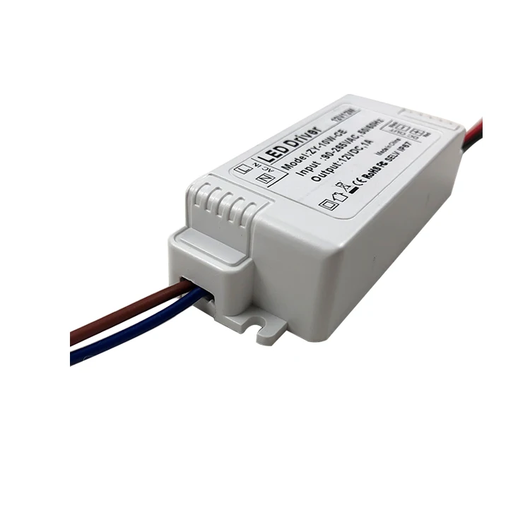 Высокое качество ZY-10 пластиковый корпус питания 12 Вт AC90-265v В 1А светодиодный драйвер