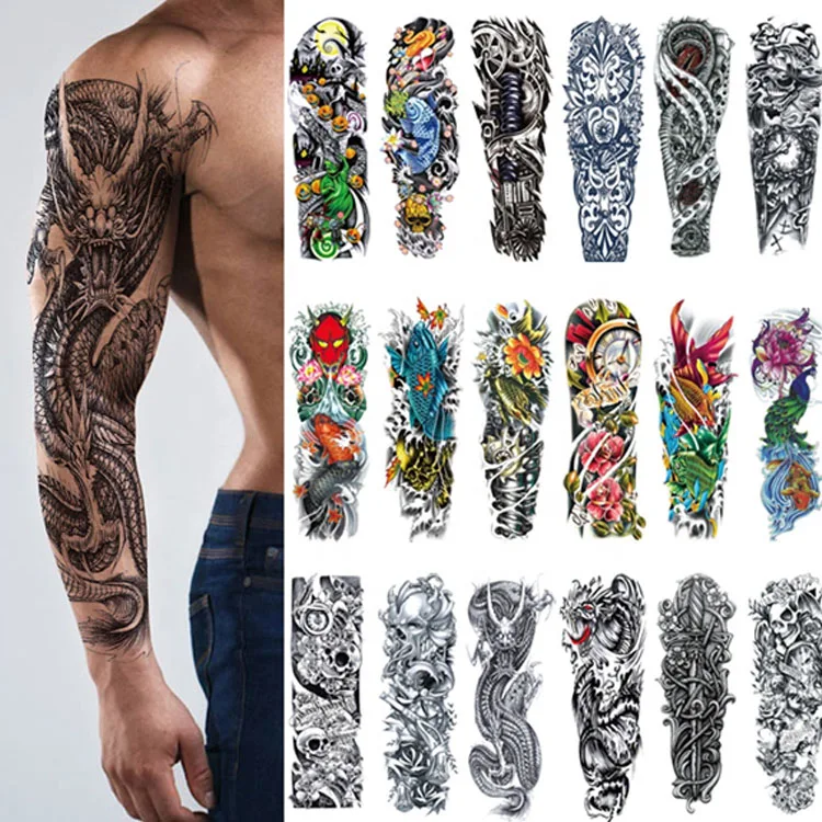Wholesale high quality temporary arm stickers fake tattoo arm