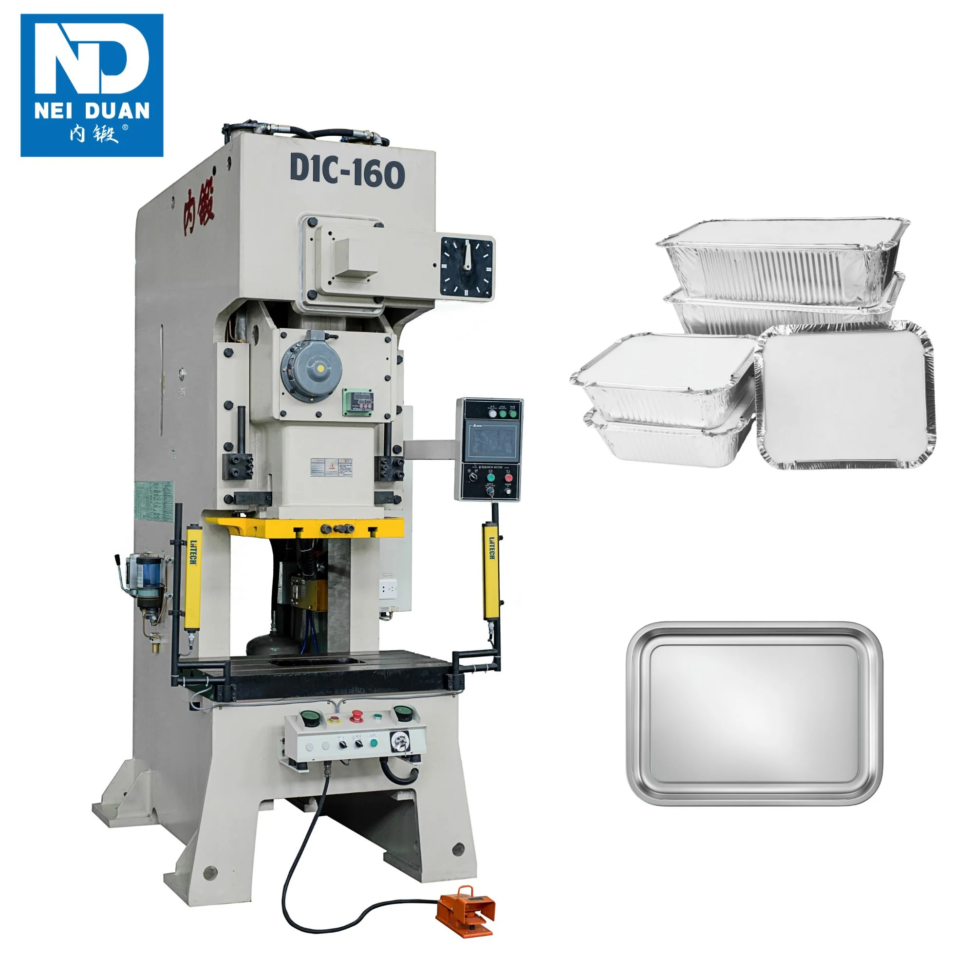 Automatic Penumatic Power Press Metal Take-up Aluminum Foil Pan Making Machine Production Line