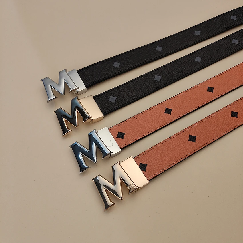 Designer belts 3.5 CM Width High quality Luxury genuine leather brand belts for men women