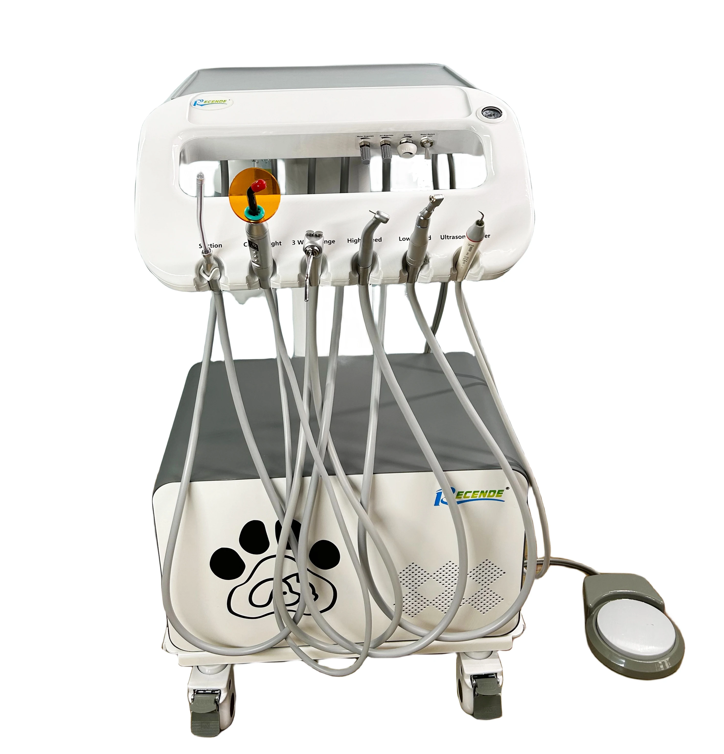 BL-610C Luxury portable dental unit with 12L air compressor, mobile dentist cart, medical clinic instrument