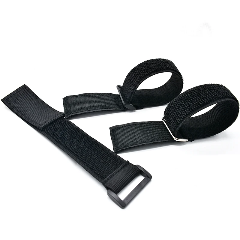 Factory 100% Nylon Black Unnapped non-slip elastic adjustable hook and loop strap