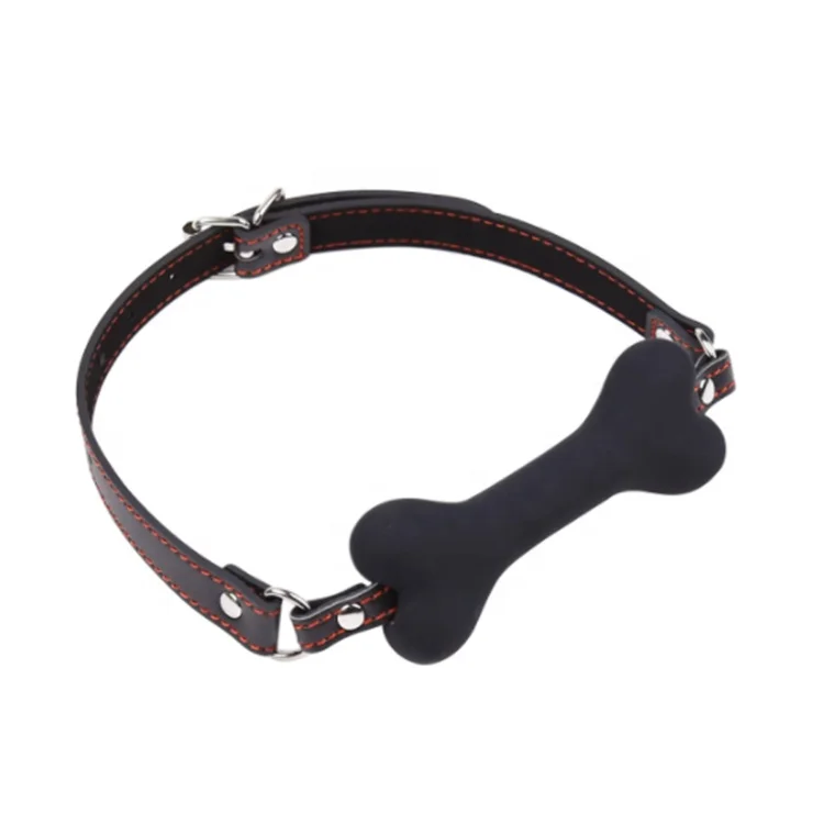 2023 BDSM Bondage Breathable Dog bone Silicone Mouth Ball Gag with PU strap fetish costume restraint toys
