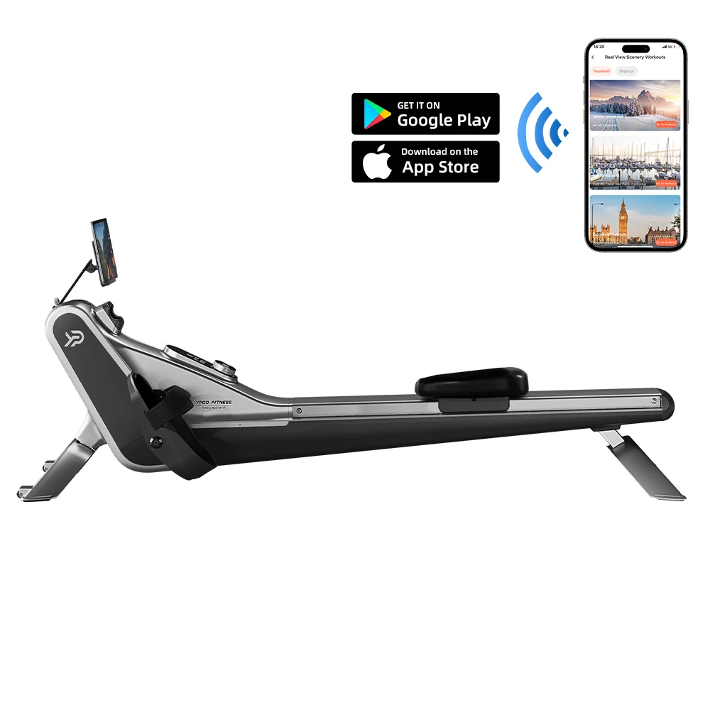 YPOO  New  Intelligence Fitness Rower Machine  Row Machine Home Trainer with ypoofit app smart rowing machine