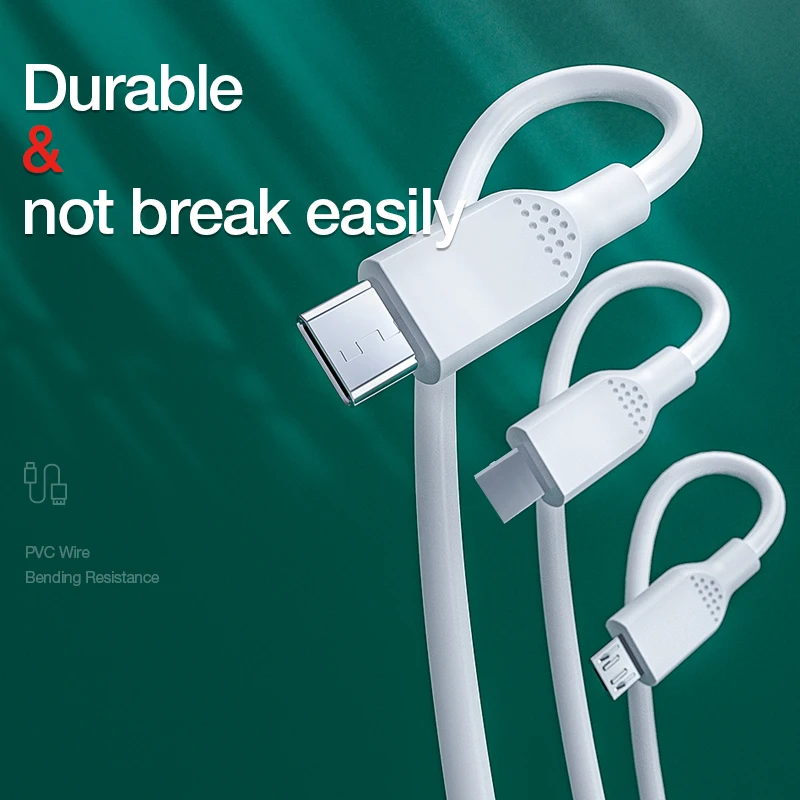Дешевый мобильный телефон Быстрая зарядка 3 в 1 usb-кабель для iphone