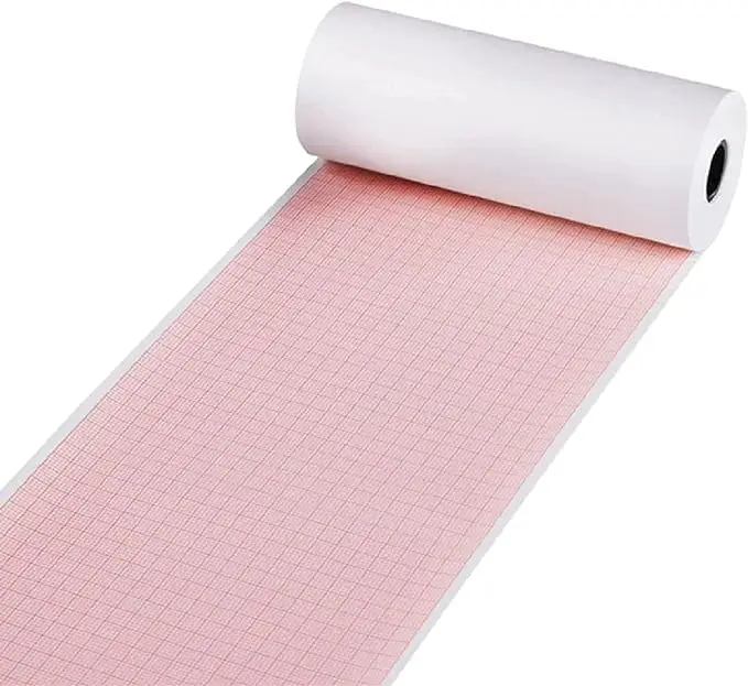 Reusable Medical Cardiology Heat-Sensitive ECG Paper Thermal Recording Chart Paper Compatible Thermal Recording Packaging Labels
