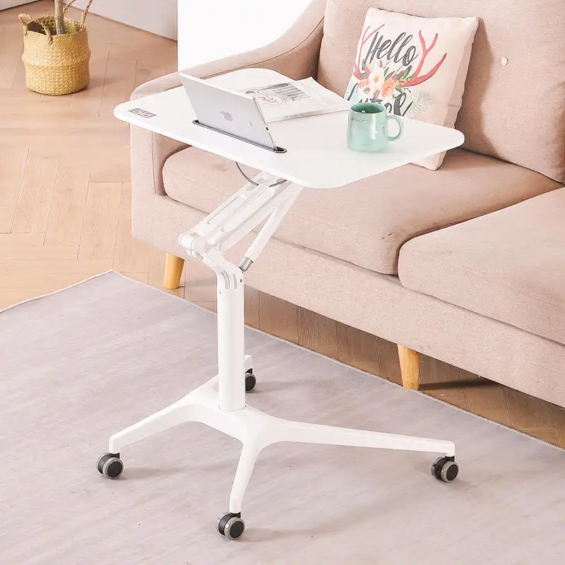 Home Office Desk Sit Stand Table Pneumatic Mobile Workstation Height Adjustable Gas Spring Lift Sit Stand Office Desk