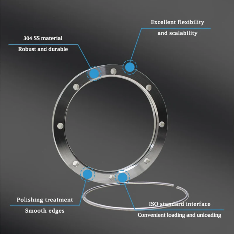 ISO rotatable Bolt Ring DN63 to DN630 sus304 stainless steel ISO63 ISO80 ISO100 ISO200 pipe flange bolt ring for vacuum system