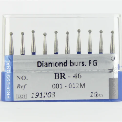 10pcs a kit quality dental lab used surgical carbide high speed FG round diamond dental burs