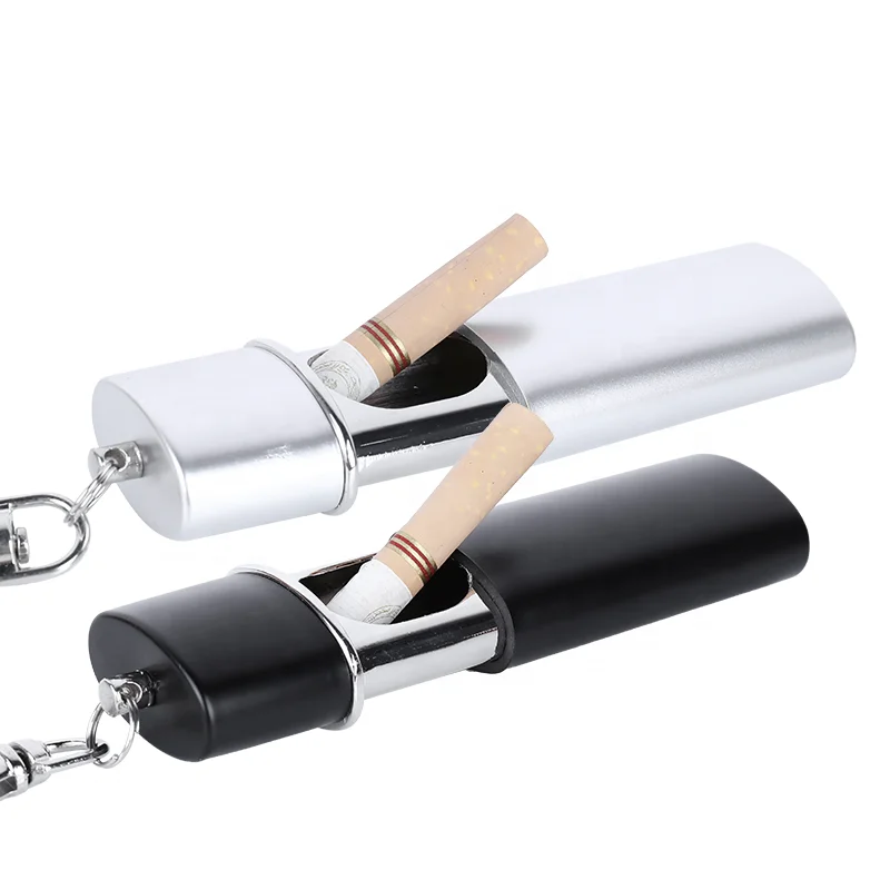 Metal ashtray portable mini key chain Carrying ashtray tray drawer box Portable ashtray key chain Outdoor cigarette wholesale