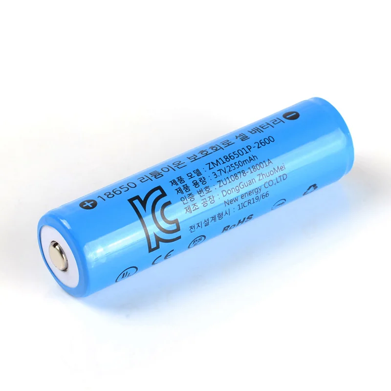 kc certificate 18650 battery 3.7v 2600mah rechargeable lithium ion batteries for Korea