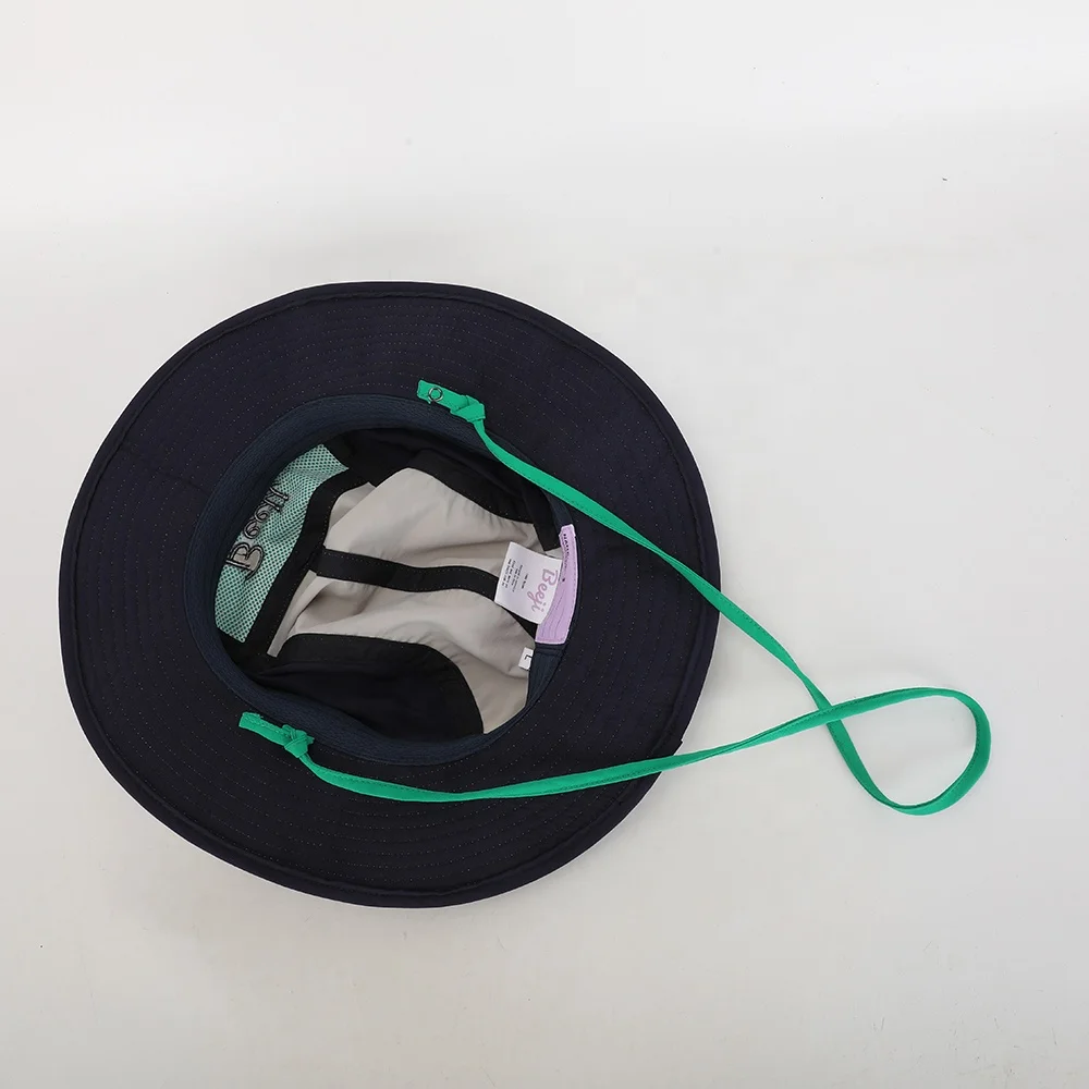 Wholesale High Quality Embroidery Logo Reversible Fisherman Gorras Mens Women Sun Cap Polyester Rope Custom Summer Bucket Hat