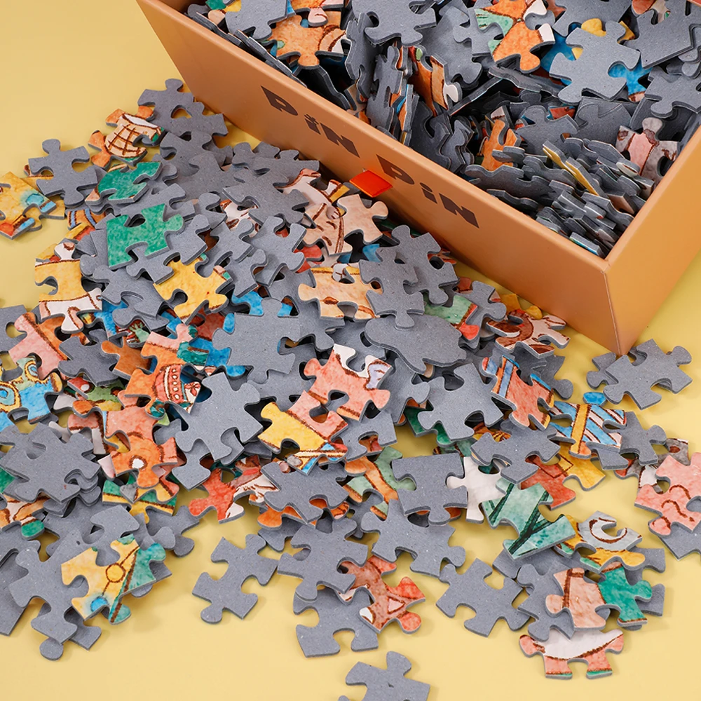 Manufacturer custom design cartoon kids puzzles educational toy 550 1000 pieces paper jigsaw