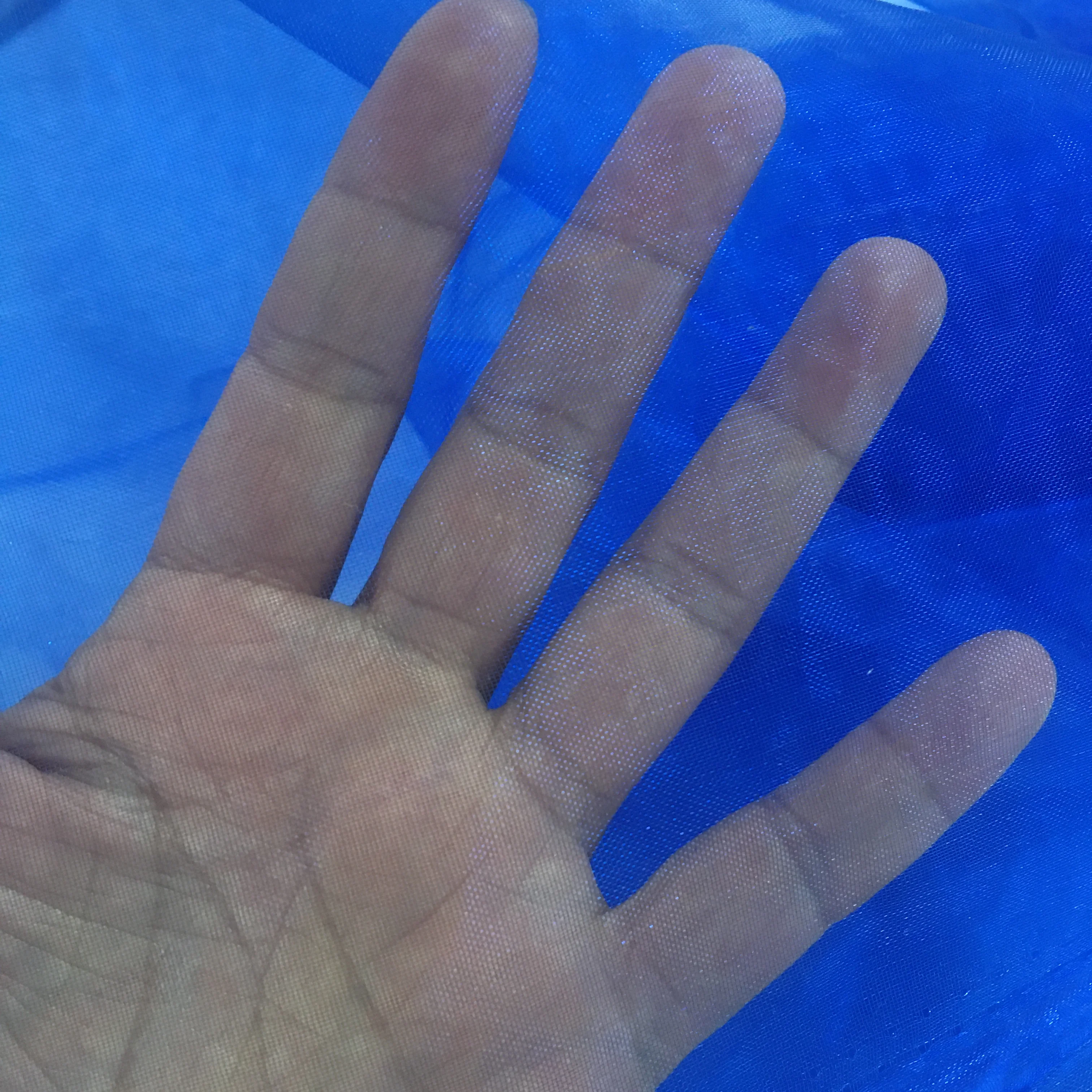 Iridescent glitter printed  organza fabric