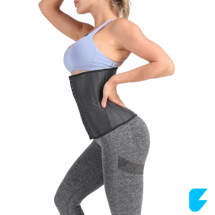 Showme Charming 100% Latex Waist Trainer Cincher Faja Girdle Slimming Body Shaper 25 Steel Boned Waist Trainer Corset