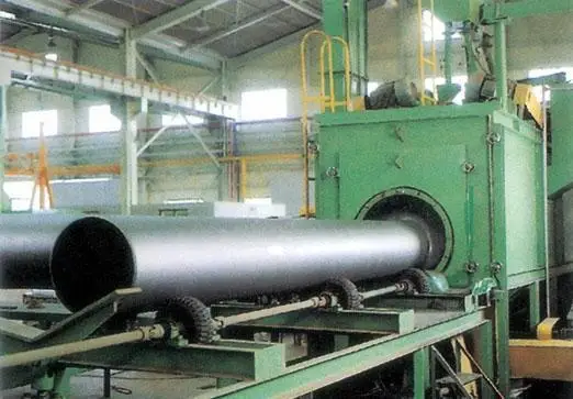 Special shot blasting machine for removing dirt on the surface of oil drums / covers / tubes and vessels