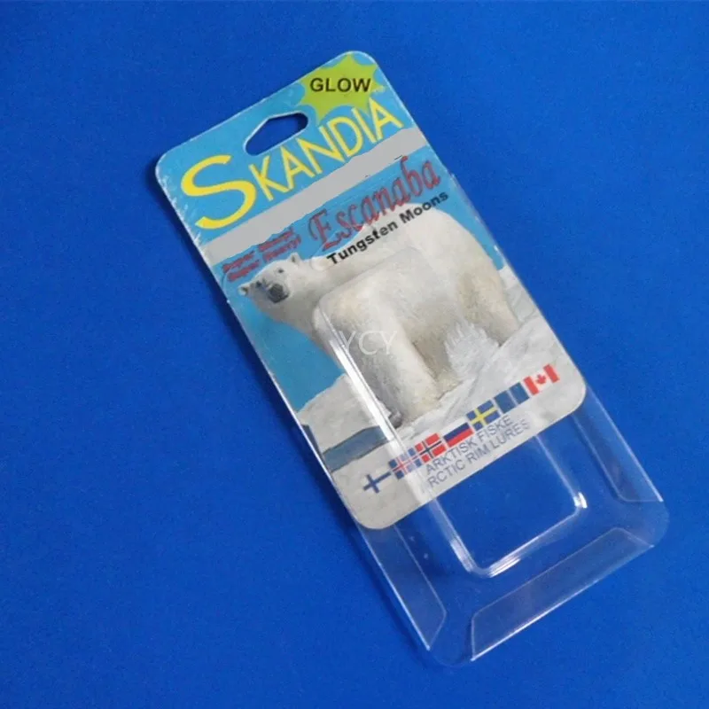 Wholesale plastic custom pvc slide insert cards fishing lures blister packs with the hang
