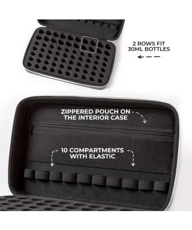 Custom EVA Cases for Essential Oils, Hard Shell Essential Oil Travel Carrying Case Bag