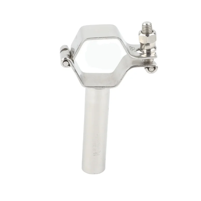 DONJOY Sanitary Stainless Steel 304 316L Pipe Hanger Holder Single/ Double Pin Ferrule Clamp Tri Clamp Pipe Fitting