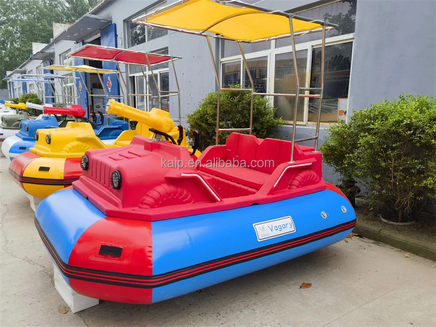 Customized tank water gun rubber boat navy blue HDPE thickened wear-resistant plastic transparent boat foam machine