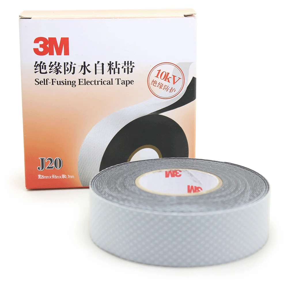 Self Fusing Silicone Rubber Electrical Tape 3M J20 Waterproof Insulating Bonding 10KV