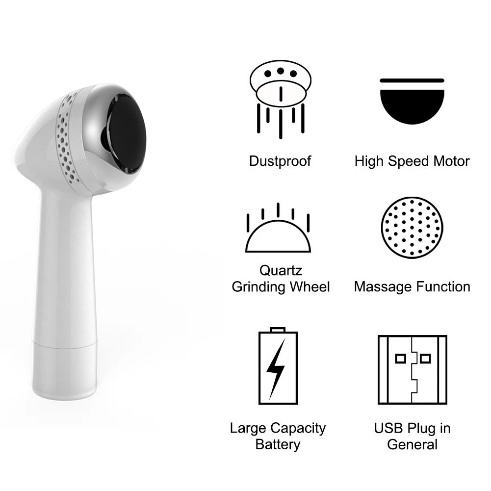 Professional rechargeable pedicure tool foot file electric callus remover with vacuum set