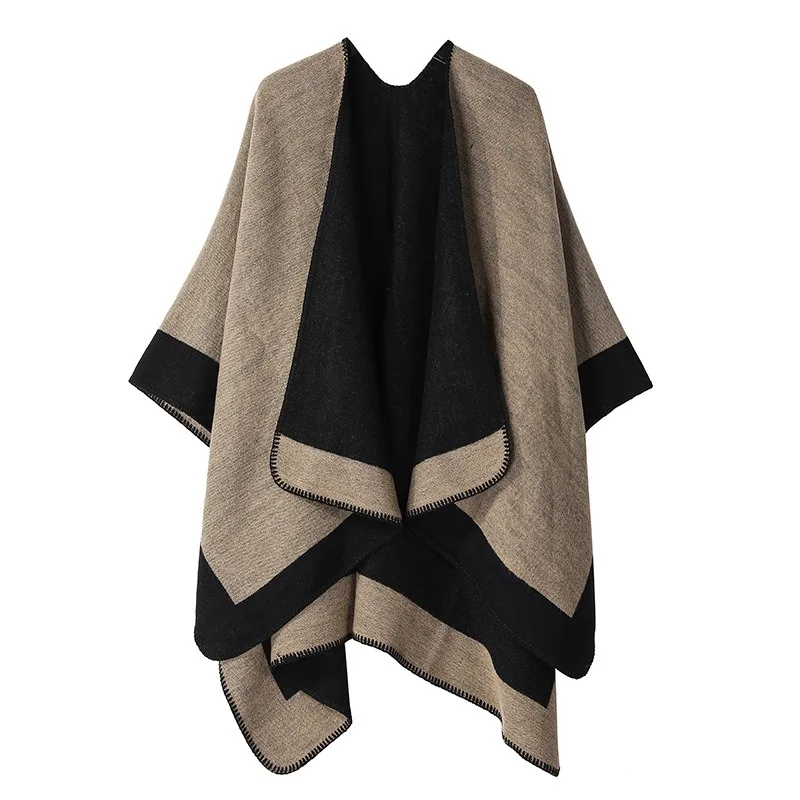 China Factory Brand Custom Winter Cashmere Feeling Women Scarf Female Luxury Brand Scarves Lady Cape Heavy Pashmina Poncho