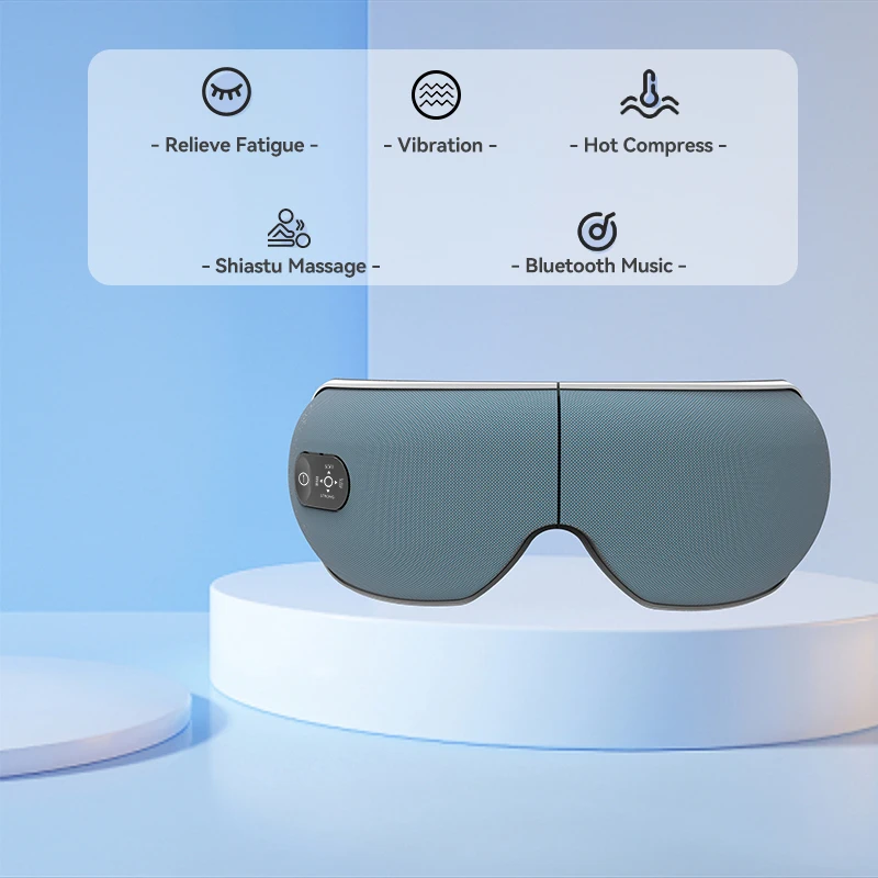 Hot Sell Foldable Smart Wireless Electric Rechargeable Pneumatic Compression Heating Vibrating Eye Care Massager