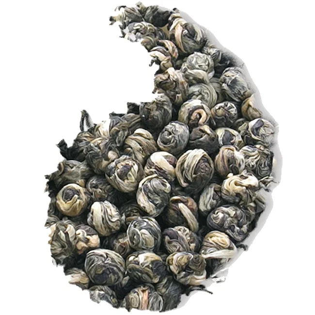 
Organic Jasmine Green Tea loose leaves Dragon Pearl and Fair Trade EU Standard 