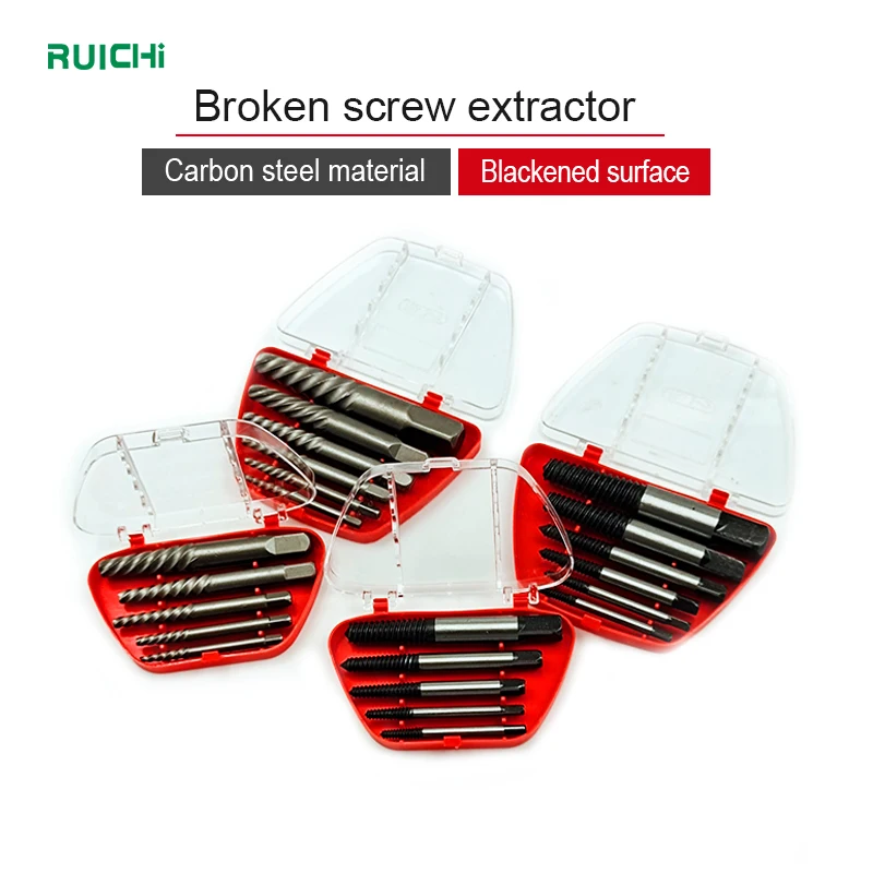 5PC Steel Spiral Flute Screw Extractor Set