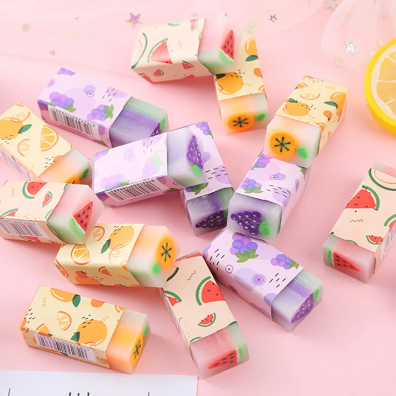 School Supplies Prize Gifts Party Favors Cute fun fruit  Erasers