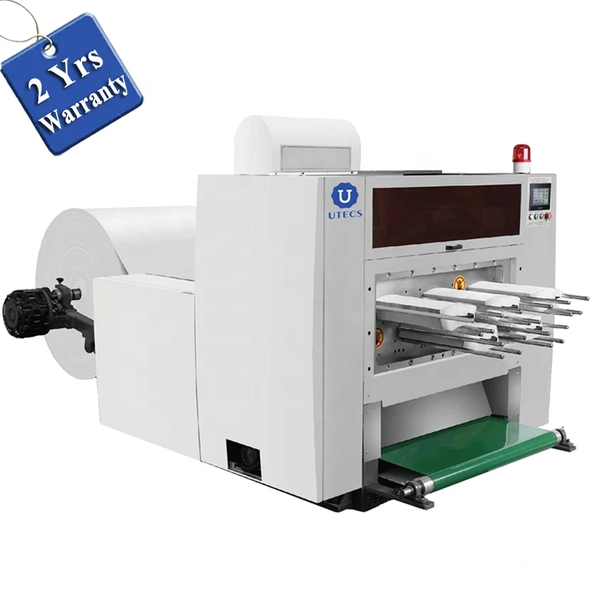 TMQ850 Automatic paint filter strain Paper Blank Fan Die cutting punching Machine with waste stripping by roll feed