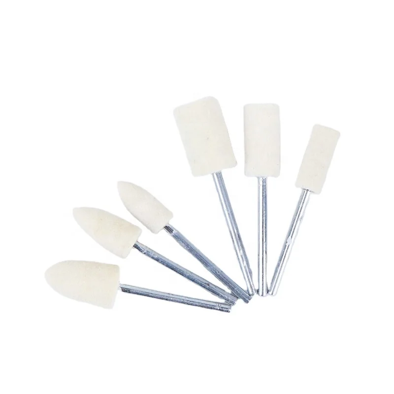 High Quality 10PCS Wool Cotton Polisher Grinding  Dental Lab Polishing Brush