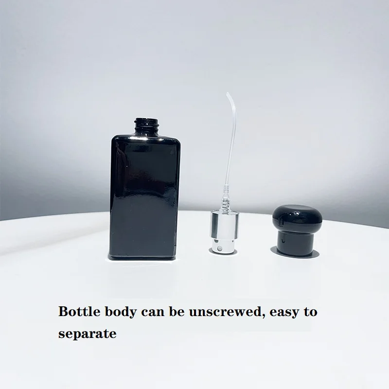 Zumaron 30ml Luxury Custom Perfume Spray Bottle Square Bayonet Empty Glass Bottle Cosmetic Use Hot Stamping Surface Handling