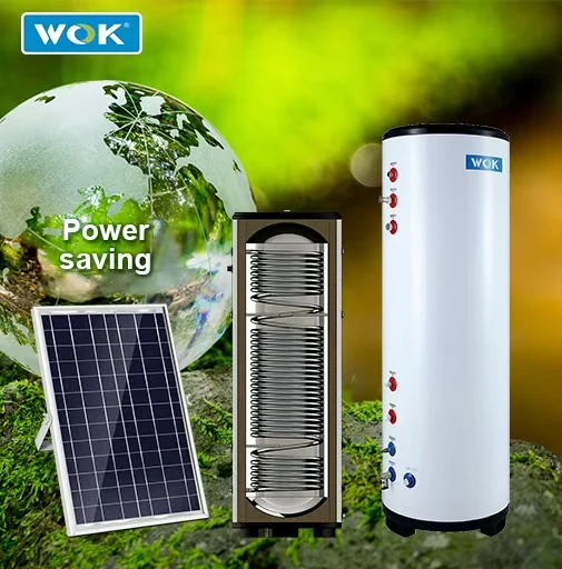 Solar water heater water tank DHW system stainless steel water tank coil exchanger electric heater heat pump  buffer tank
