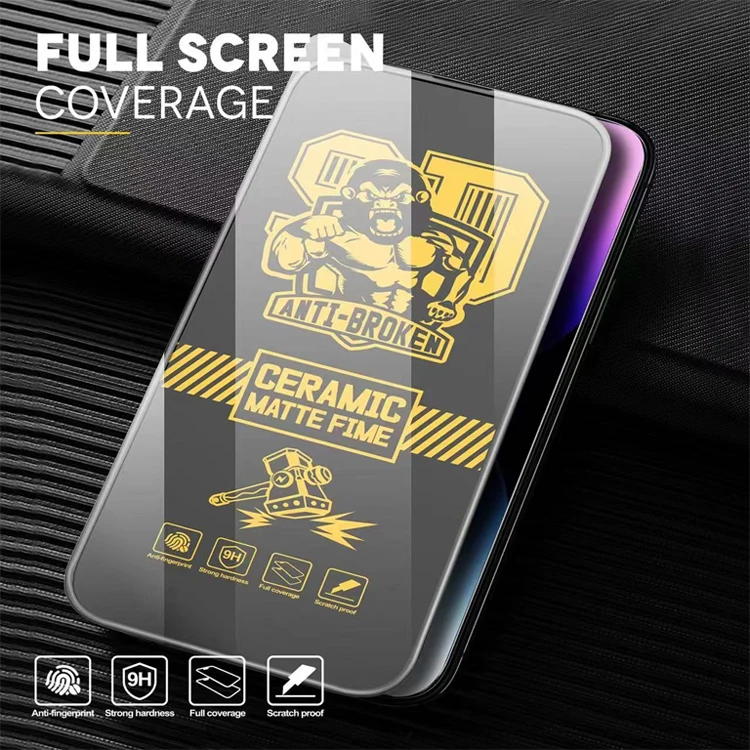 Factory Wholesale Price Hd Ceramic Matte 21d Hardness Screen Protector Suitable For Iphone 13 14 For Samsung Tempered Glass Film