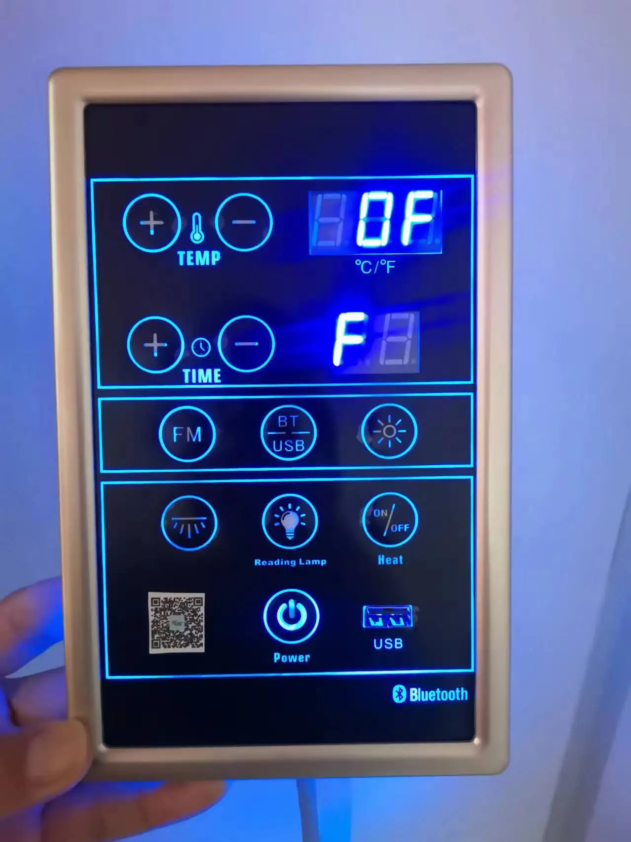 Indoor color led steam sauna room with infrared or electric stove