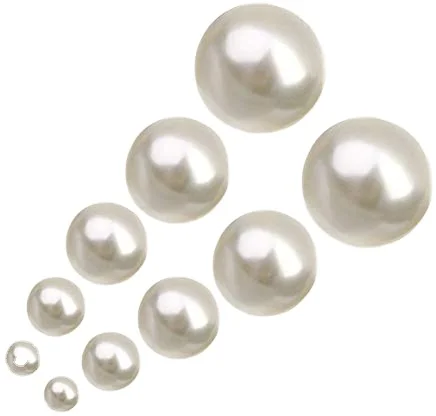 8mm round shaped plastic pearl beads without holes for Nail Arts DIY Craft Scrapbook Decoration
