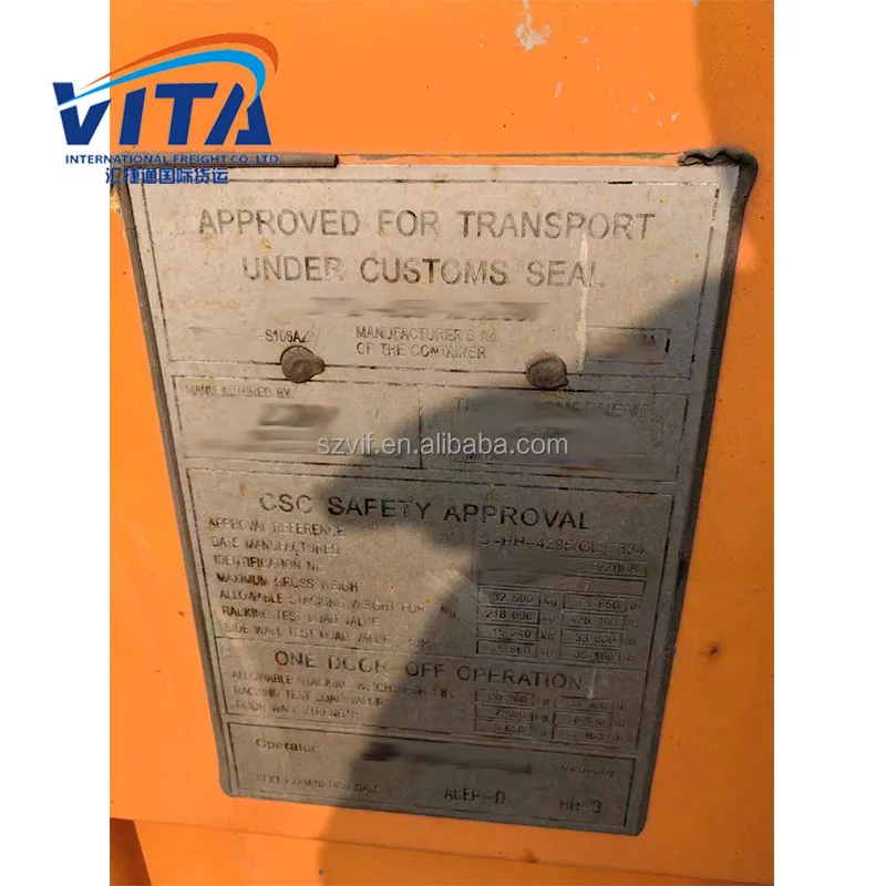 used Stock Price Sea Transportation 20Ft Iso Dry Cargo Shipping Container 40 Foot For Sale