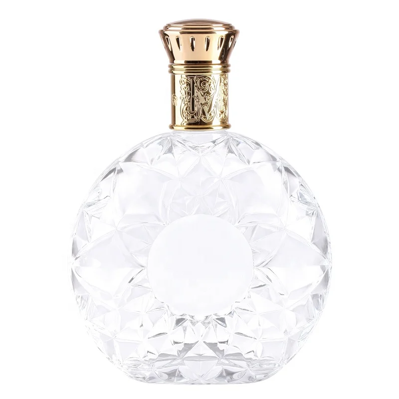 500 мл 700 мл стеклянная бутылка горячего тиснения для ликера бренди