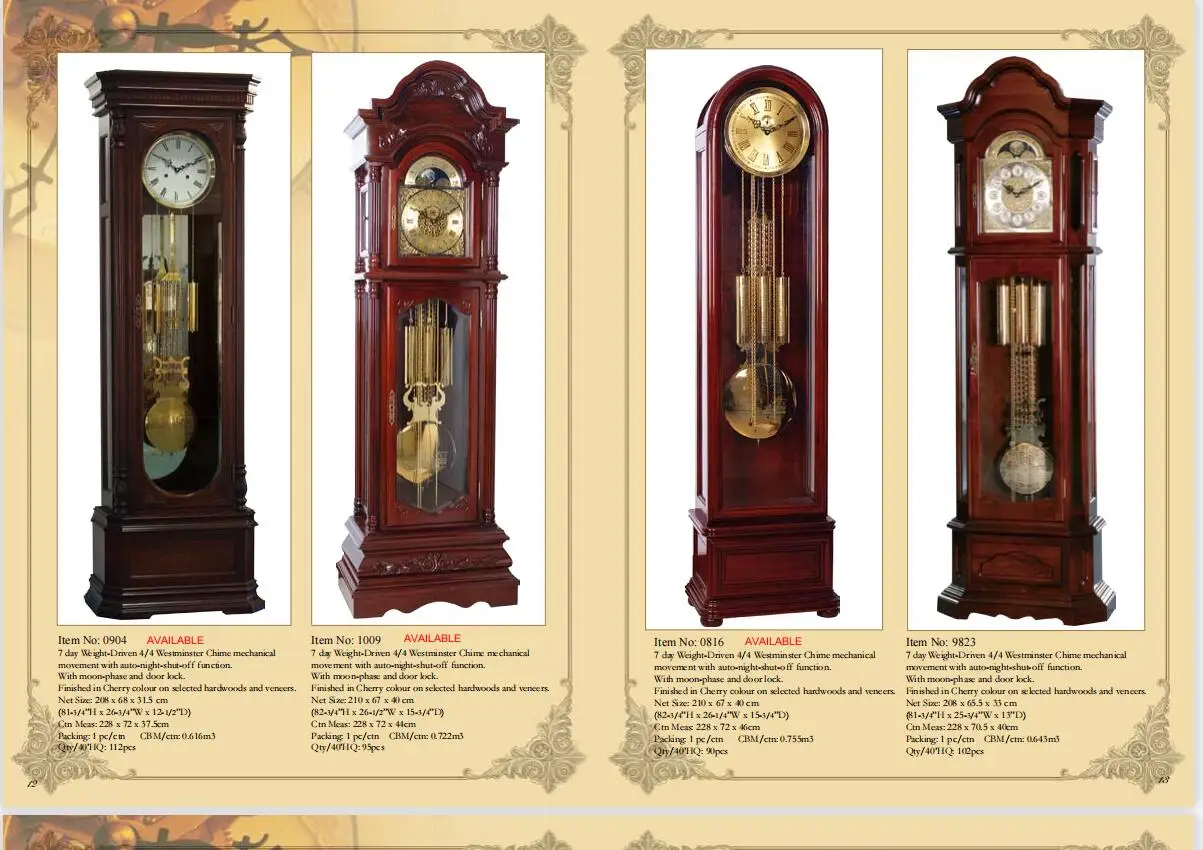 Зеркальные напольные часы для гостиной, часы-дедушки с механическим или кварцевым механизмом