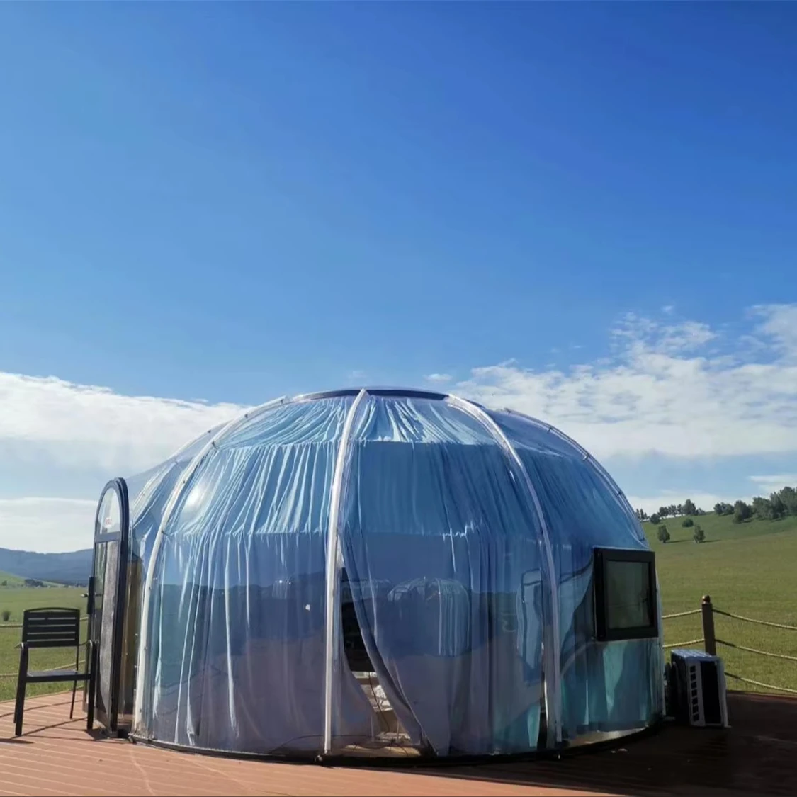 Original outdoor glass room all season sun room with extension windows